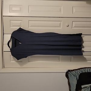 White House Black Market blue T-shirt Dress Sz Large NWT